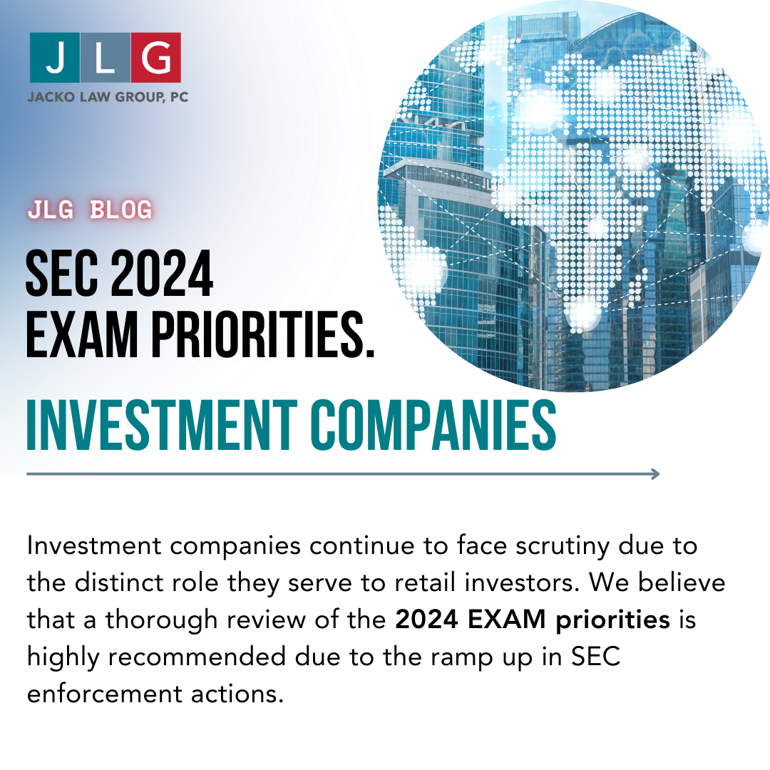 Investment Companies  SEC Examination Priorities for 2024