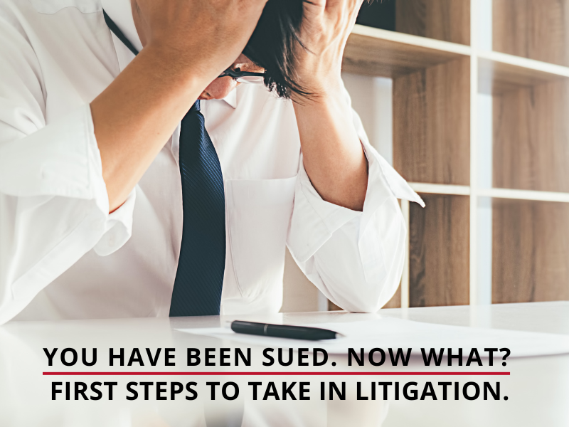 So, You Have Been Sued...What Should You Do?