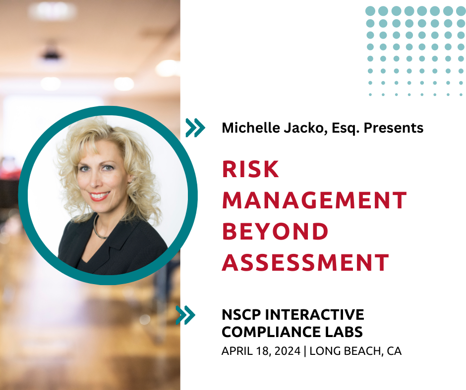 Michelle Jacko to Speak at the NSCP Interactive Compliance Labs, Long Beach